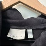 Athleta  Cowl Neck Black Stretch Sweatshirt Hoodie Athleisure‎ Casual Neutral L Photo 2