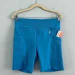 Free People Movement NWT Instant Replay Varsity Blue Biker Shorts Photo 4