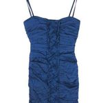 BCBG MaxAzria Strapless Mini Dress Ruched Bodycon Cobalt Blue 4 Photo 0