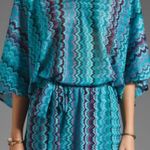 Karina Grimaldi NWT  “Nicole” Knit Dress Size XS Teal Zig Zag Photo 6