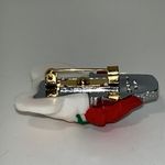 Hallmark 1983 Pin Christmas Mouse Sewing Thimble White Red Bow Holiday Brooch Photo 8
