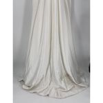 Mac Duggal 12443 White Satin V-Neck Sleeveless Long Formal Gown Size 8 Photo 5