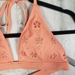 Victoria's Secret NWT  Lip Smacker Coral Essential Halter Bikini Top Size Large Photo 2