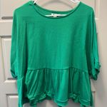 Versona Green Boutique Ruffle Top Photo 0