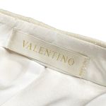 Valentino Garavani Valentino 𑁍 Chic Rose Lace Appliqué Ribbed Wool Pencil Skirt 𑁍 Cream Size 4 Photo 11