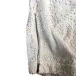 ZARA Trafaluc White Crochet Mini Skirt White Sz. S Lined Exposed Zipper Summer Photo 2