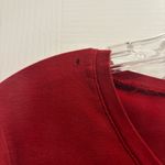 Eddie Bauer  Solid Red V-Neck Long Sleeve Top Sz M Photo 3