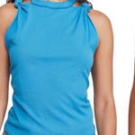 Free People  Side Knot Tie Knit Tank Blue Size XS Photo 0