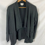 Caslon  Open Front Draped Cardigan Sweater Dark Grey Size small Photo 0