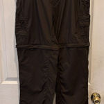 Columbia Titanium Brown Packable Omni Dry Convertible Nylon Pants Women's Large Photo 0
