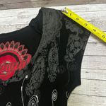 Desigual Black and Red Patterned Mini Dress S Photo 8