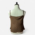 Notations Brown Cami Top V Neck Sleeveless Lined Tank‎ Top Photo 3