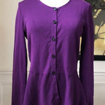 Lafayette 148 Purple Peplum Cardigan M Size M Photo 0
