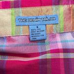 The Denim Tailor Silk Plaid Multicolored Button Up Blouse Top Women’s 6 Pink Photo 1