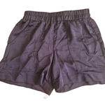 A New Day Shorts Women Small Blue Chambray Paper Bag Silky Elastic Waist Photo 0