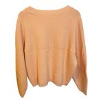 J.Crew Sweater Ribbed Stretch Crewneck Sweater Peach Large BJ580 Cable Knit Orange Photo 3