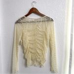 Free People NWOT Womens Top Cream Most Likely Layering Long Sleeve Size Medium Photo 2