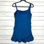 Becca  Turquoise Blue One Shoulder Swim Dress Plus Size 1X Photo 1
