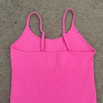 Hot Pink Bodycon Ribbed Romper Photo 5