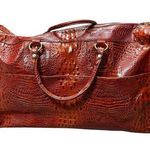 Brahmin Vintage Red Extra Large Weekender Duffle Bag Crossbody Photo 0
