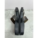 BP  Sandals‎ Womens Size 7 Black Double Strap Open Toe Slip On Glittery Slides Photo 6