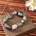 Silpada  Sterling Silver Amethyst Stretch Bracelet Photo 1