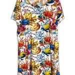 Parsley & Sage Underwater Keyhole Fish Stretch Dress Size 1X Photo 0