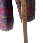 Valerie Stevens Petites Vintage 90s Size 2 XS Rainbow Tweed Wool Mohair Blazer Photo 9