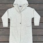 Uniqlo Beige Wool Blend Long Hooded Cardigan w/ Button Closure and Pockets Photo 0