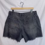 Ymi Black Wash Denim High Waisted Button Fly Mom Fit Shorts size 15/32 Photo 5
