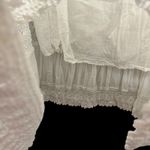 Valerie Stevens VTG Women Boho Prairie Skirt XL Lace Tiered Sequin Cottage Fairy Photo 4