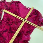 Amanda Uprichard  Dress Womens Large Pink Floral Roma Gown Ruched‎ Slit Side Photo 7