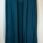 Athleta Canopy Wrap Cardigan Nirvana Ocean Teal Thumbholes Pockets Oversized XS Photo 0