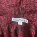Moa Moa women's medium burgundy open shoulder cowl neck stretchy ribbed sweater Photo 5