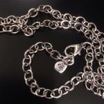 Sterling Silver BARSE Turquoise  Link Necklace With Rope Accent Around Pendant Photo 6