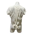 Madewell  Women's Ivory Tie-Back Short Sleeve Top Size M Casual Photo 1