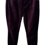 7 For All Mankind  Velvet‎ Pants Burgundy High Rise Cropped Size 30 Photo 0