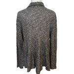 Anthropologie Eri + Ali Waffle Knit Tiered Swing Knit Top Mock Neck Gray Medium Photo 5