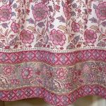 Love Sam Anthropologie Love The Label Pink Tippy Border Floral Boho Tassels Dress MEDIUM Photo 4