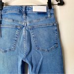 RE/DONE Jeans 70s Stove Pipe High-Rise Distressed Crop Destroyed Dawn 25 NWT Photo 7