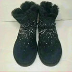 UGG  Classic Galaxy Mini Bling Boots Black Suede Women’s Sz 7 MSRP&180 Photo 1