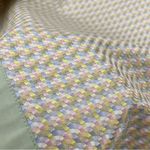 Jim Thompson Silk Scarf Woven Pastel 41" x 41" Pink Blue Yellow Green Border Photo 5