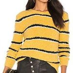 Free People size XS yellow and black striped sweater bohemian preppy comfy cute Photo 0