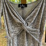 Lulus  Heathered Grey Knotted Front Long Sleeve Dress Size S. NEW Photo 7