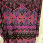 Maggy London New  Colorful Oriental Jersey Knit Long Sleeve Sheath Midi Dress . Photo 3