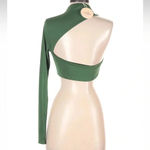 Camila Coelho  Blake Asymmetrical One Shoulder Crop Top Basil Green Size Small S Photo 3
