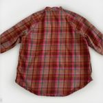 Free People  We The Free Summer Daydream Plaid Button‎ Down Tunic Top XS Red Pink Photo 8