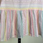 Anthropologie Medium Pastel Embroidered Cotton Oversized Boho Rainbow Festival Photo 4