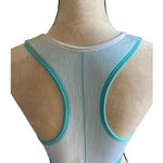 Avia NWOT- Blue and white sports bra, zip front, padded top, excellent condition, size xxl Bust measures armpit to armpit 15-17 inches Photo 5