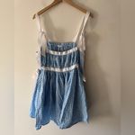 Urban Outfitters  Kimchi Blue Blue and White Gingham Plaid Babydoll Dress Photo 1